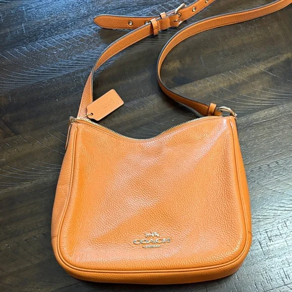 Coach Tangerine/Orange Leather Handbag - Picture 2 of 8